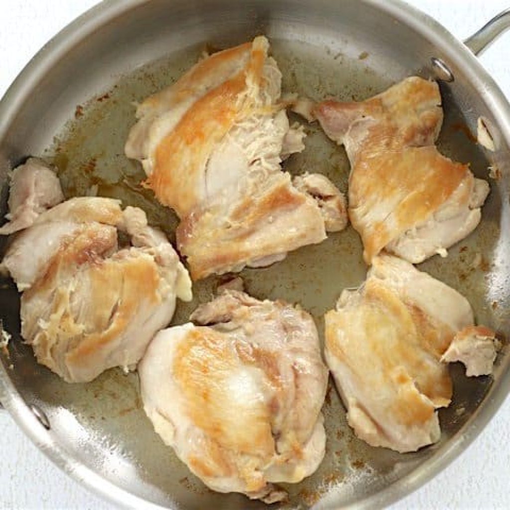 cuisse de poulet au curry à la poêle