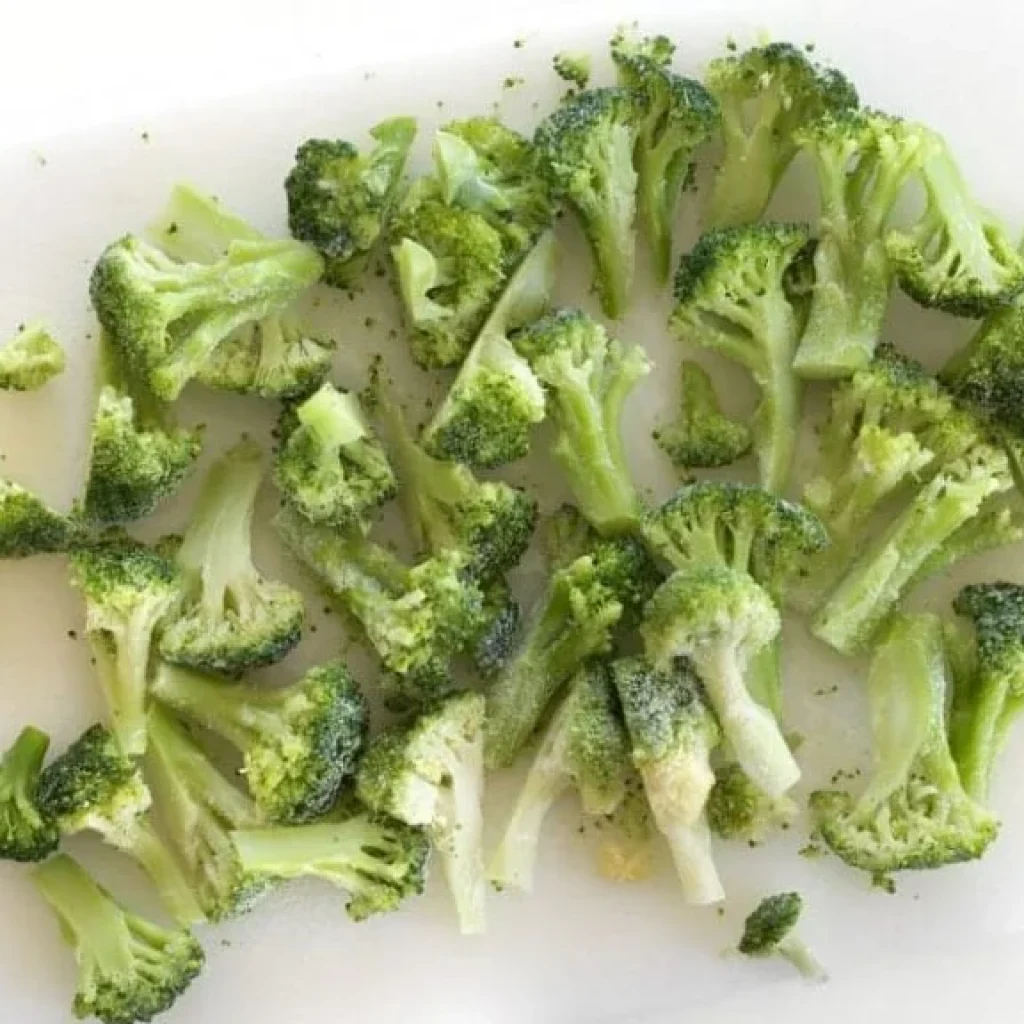 Fleurons de brocoli haches