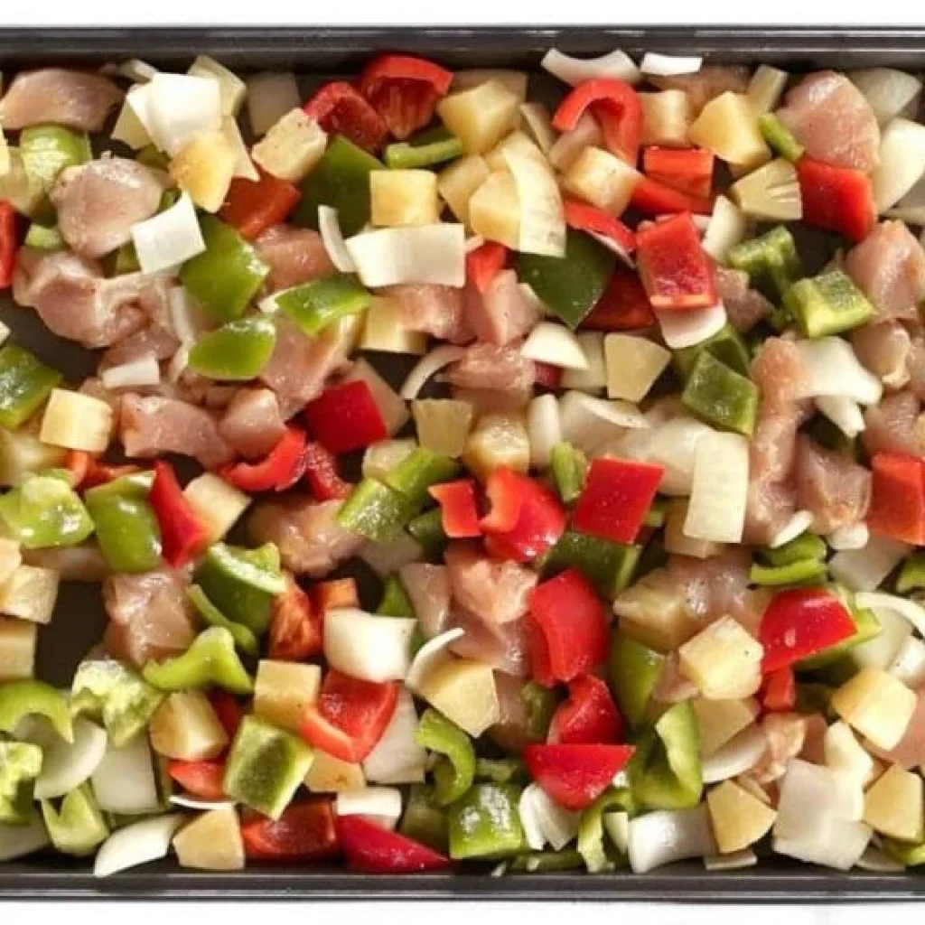 Poivrons oignons et poulet