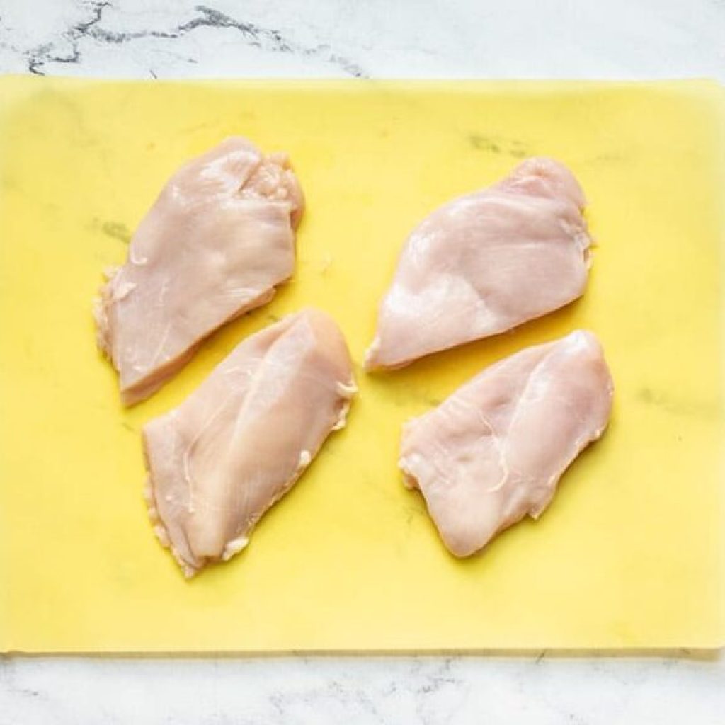 Poulet coupe en deux