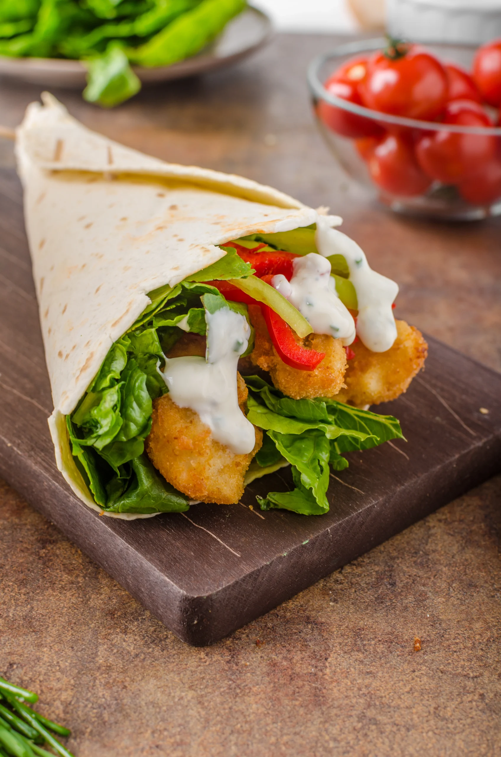 facile wrap au poulet caesar