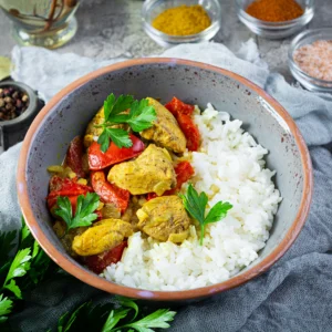 recettes Curry de poulet au lait de coco.