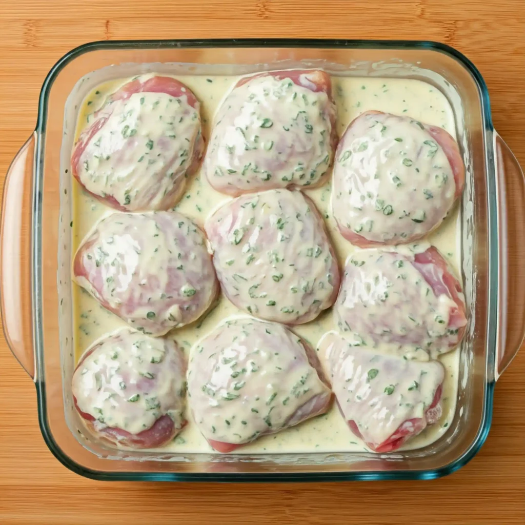 Après 30 minutes de marinade, vous pouvez cuire le poulet sur un gril ou préchauffer le four à 190°C pour préparer la cuisson au four.