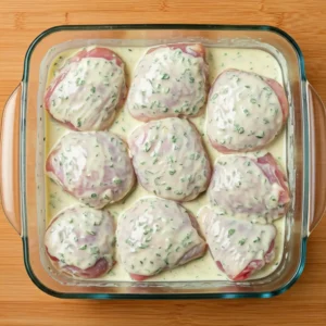 Après 30 minutes de marinade, vous pouvez cuire le poulet sur un gril ou préchauffer le four à 190°C pour préparer la cuisson au four.