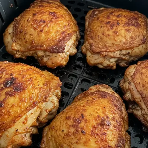 Image de cuisses de poulet cuites dans une air fryer