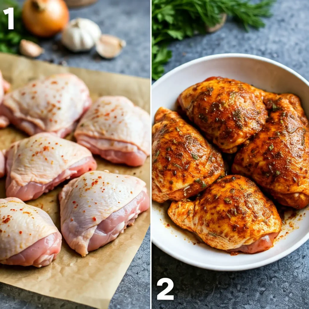 cuisse de poulet au four pomme de terre​