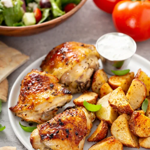 recette recette cuisse de poulet au four avec pomme de terre facile