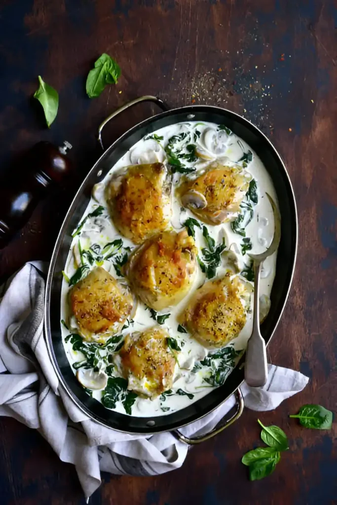 poulet sauce supreme champignons