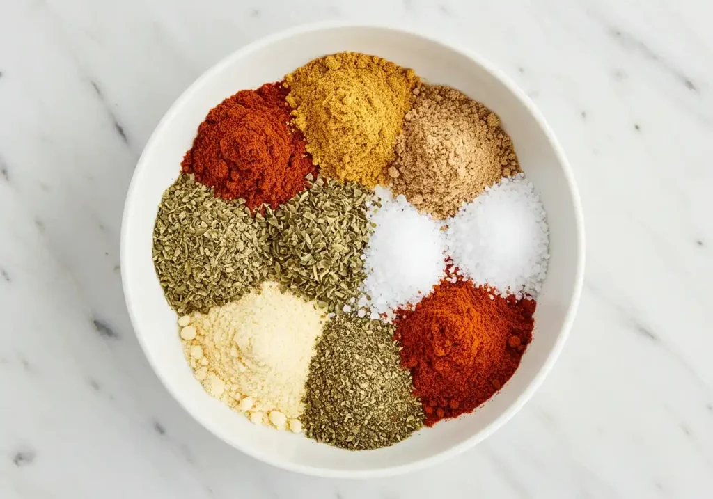 pilons de poulet assaisonnés prêts à être enfournés sur une plaque de cuisson