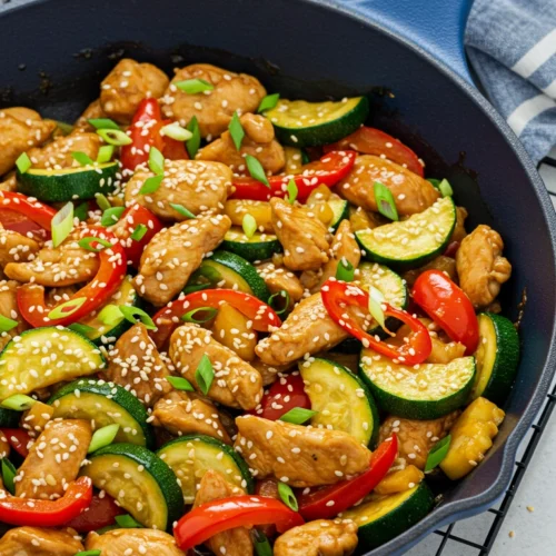 poulet au courgettes​