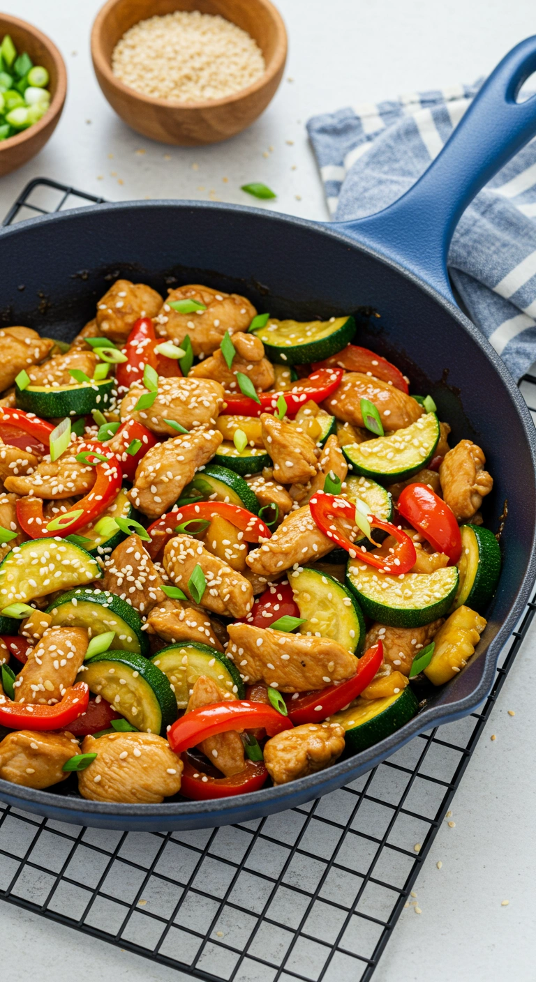 poulet au courgettes​