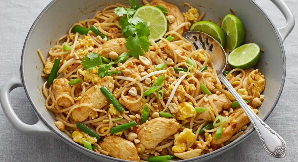 pad thaï recette poulet