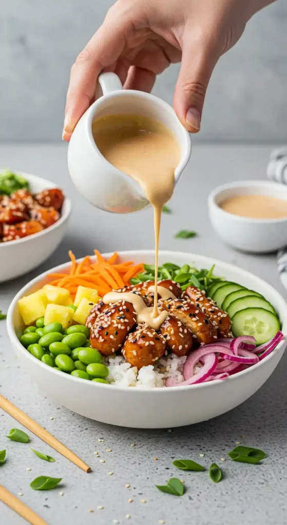 poke bowl recette poulet​