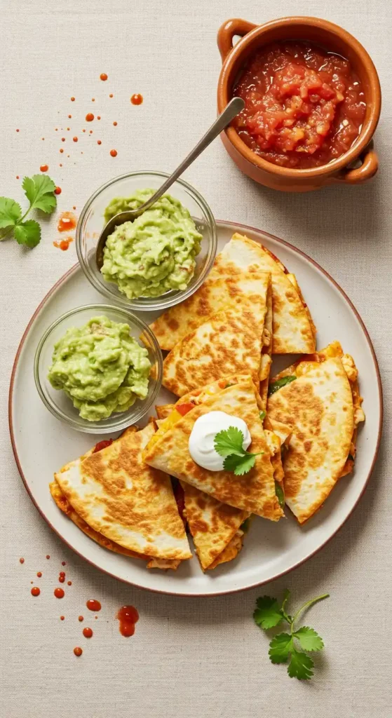 quesadillas au poulet et fromage