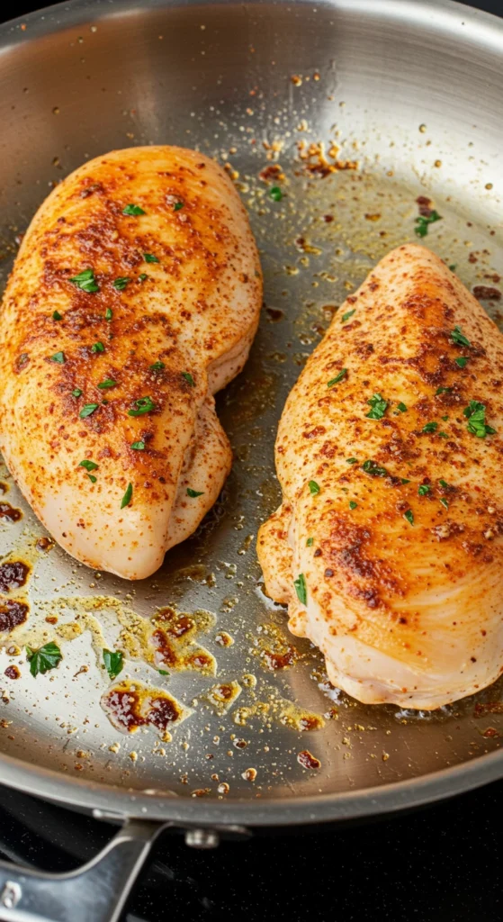 blancs de poulet poêlés