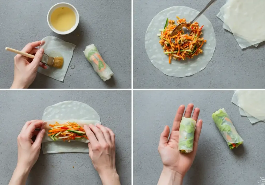 rouleau de printemps au poulet