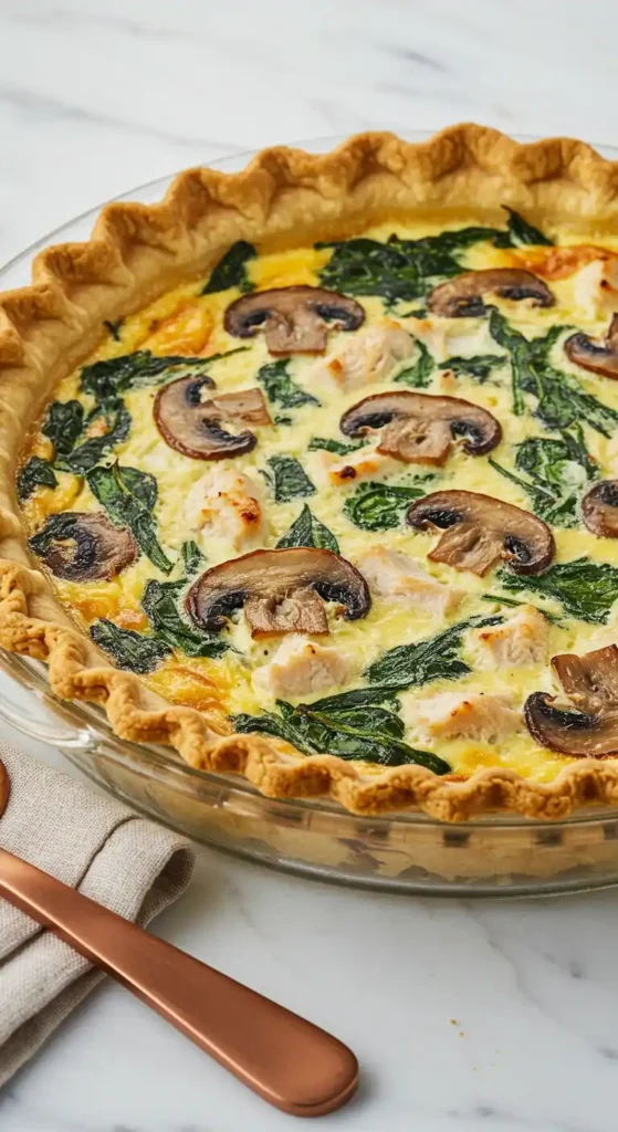 quiche au poulet champignon