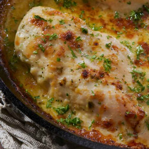 Recette poitrine de poulet en sauce au four