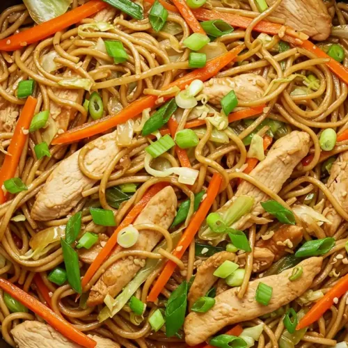 chow mein au poulet