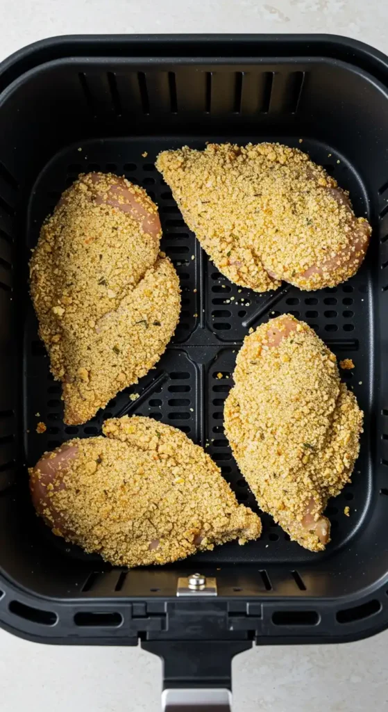 poulet pane air fryer temps de cuisson​