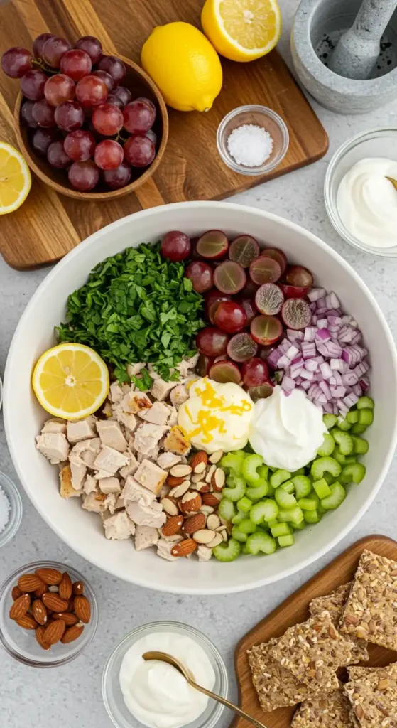 recette de poulet froid en salade​