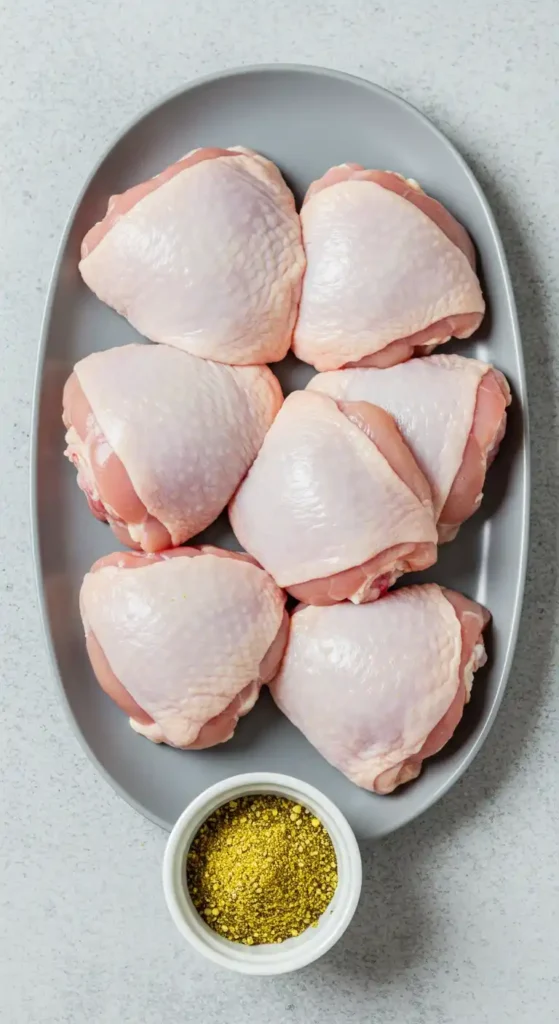 temps de cuisson cuisse de poulet congelé air fryer : cuisses surgelées dans le panier avant cuisson